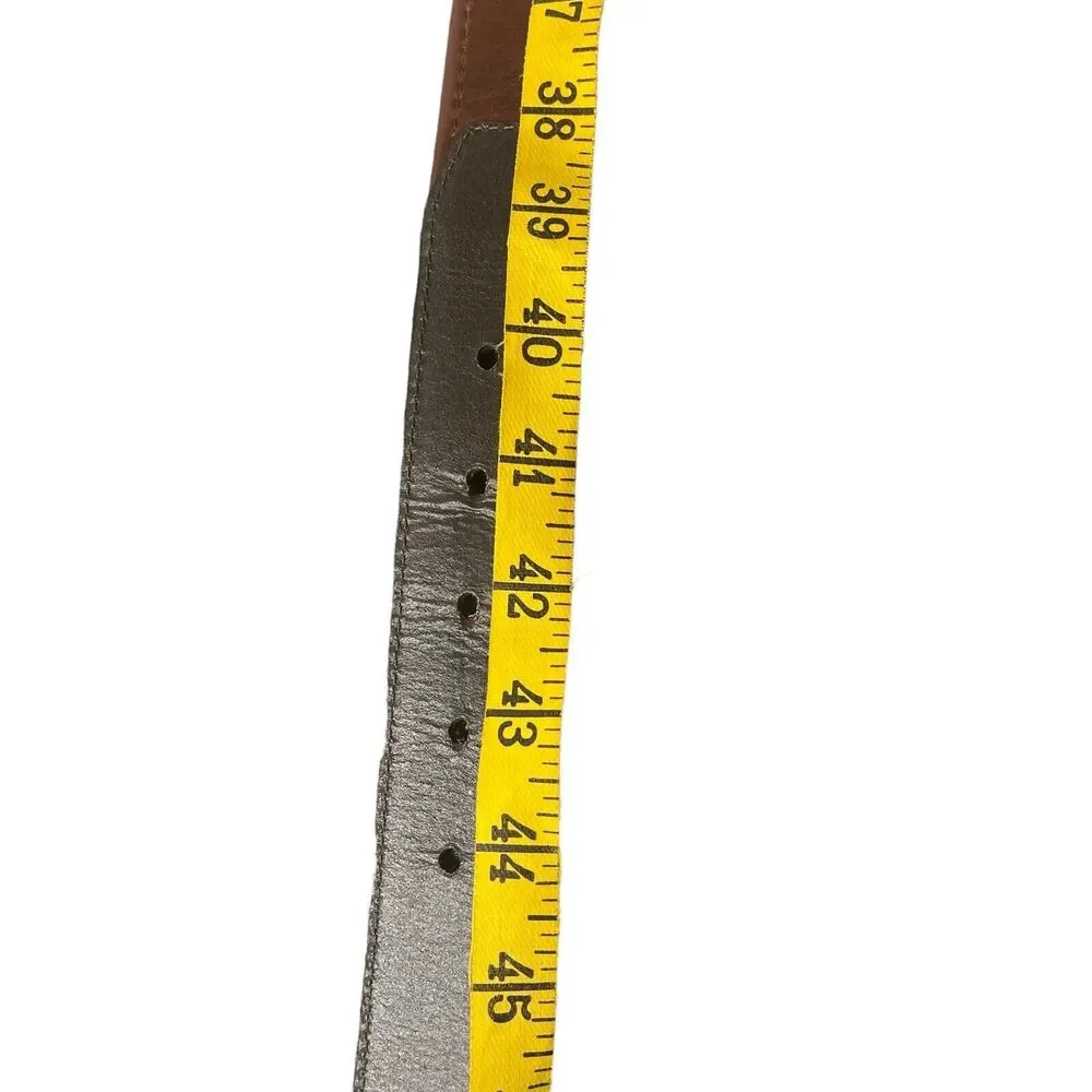 Trafalgar Leather Belt Size 42 WOODBURY Mens Brown Handmade Classic USA 1.25